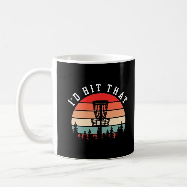 Caneca De Café Eu ia acertar | Golf De Disco Retro Engraçado (Esquerda)