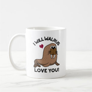 Caneca De Café Eu Irei Walrus Te Amo Um Engraçado Animal Pun