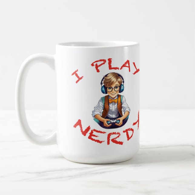 Caneca De Café Eu jogo jogador nerd (Esquerda)