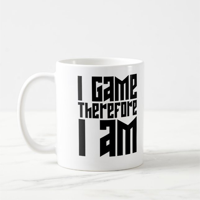 Caneca De Café Eu jogo, logo existo. (Esquerda)