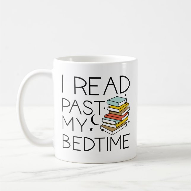Caneca De Café Eu Leio Além da Minha Hora de Dormir (Esquerda)