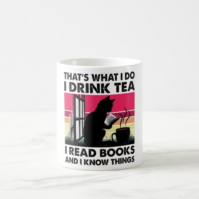 Caneca De Café Eu leio livros e eu sei coisas (Centro)