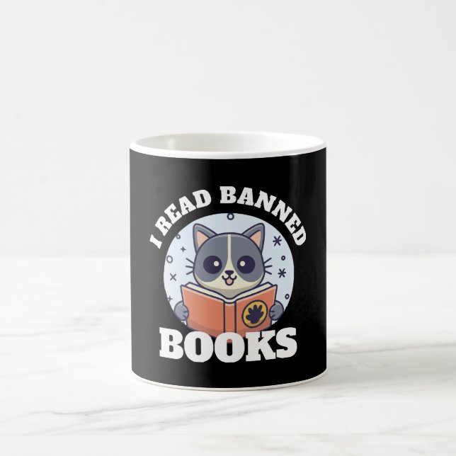 Caneca De Café Eu leio livros proibidos (Centro)