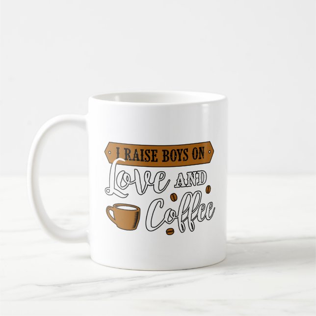 Caneca De Café Eu levanto meninos sobre amor e café (Esquerda)