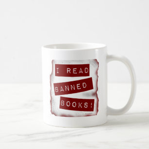 Caneca De Café Eu Li Livros Banidos Bookworm Motto Divertimento