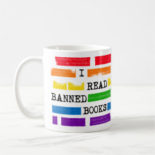 Caneca De Café Eu Li Livros Banidos O Arco-Íris Redação