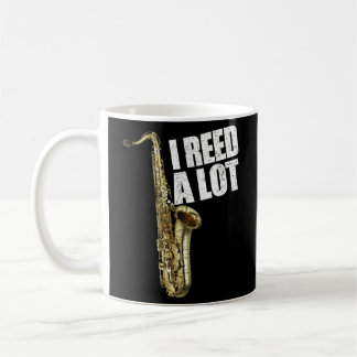 Caneca De Café Eu Li Muito Jogador Saxofone Alto Sax Tenor Sax