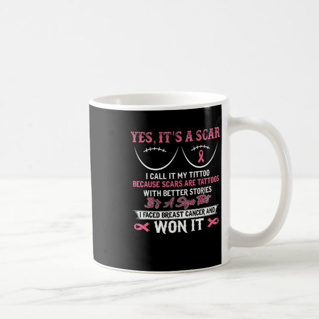 Caneca De Café Eu Luto Contra O Cancer Da Mama N Ganhei O Cancer  (Direita)
