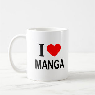 CANECA DE CAFÉ EU ❤️ MANGA EU AMO MANGA I HEART MANGA