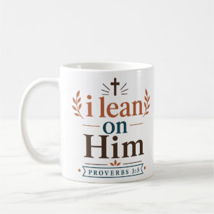 Caneca De Café Eu Me Apoio Nele Citação Clássica da Fé Cristã