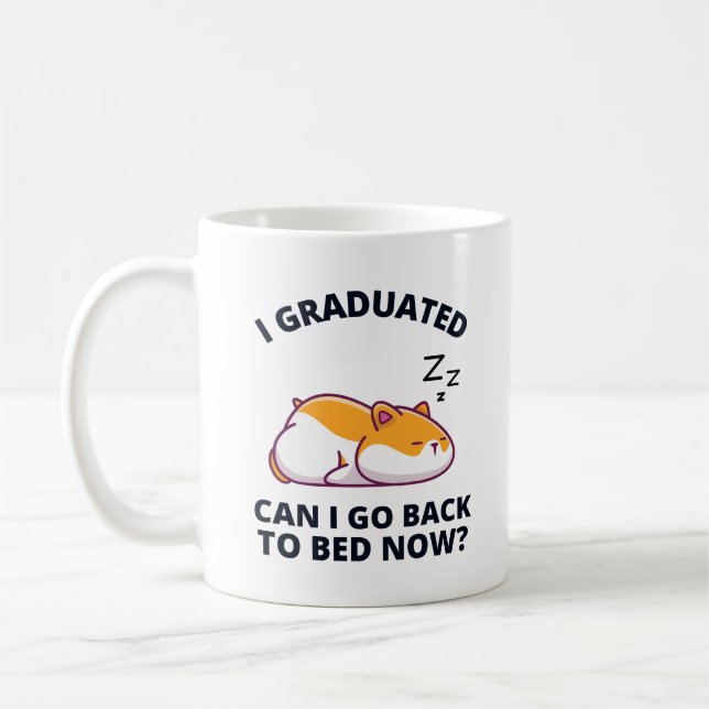 Caneca De Café Eu me formei Posso voltar para a cama agora (Esquerda)