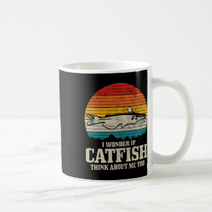 Caneca De Café Eu Me Pergunto Se Catfish Pensa Em Mim Vintage Eng