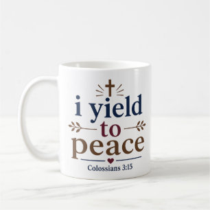 Caneca De Café Eu Me Rendo à Paz Estética Encorajamento Cristão