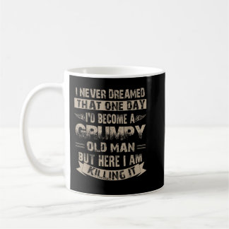 Caneca De Café Eu me tornaria um velho rabugento, rabugento