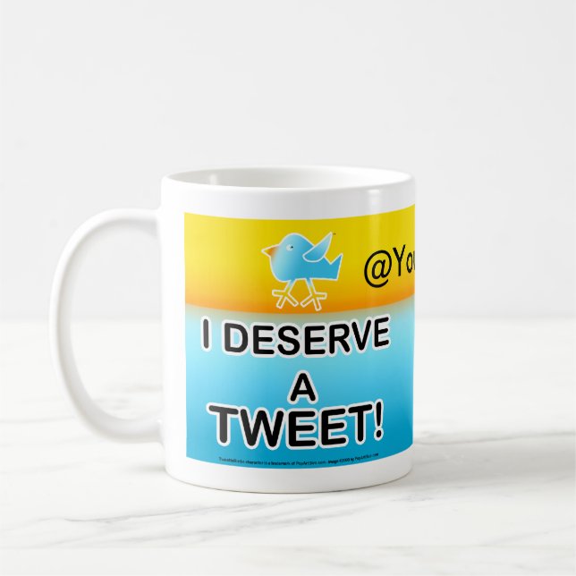 Caneca De Café Eu mereço um copo do Tweet (Esquerda)
