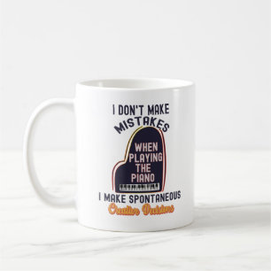 Caneca De Café Eu não cometo erros ao tocar o piano