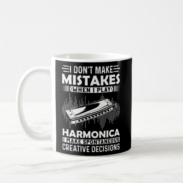 Caneca De Café Eu não cometo erros quando toco Harmonica Harmon (Esquerda)