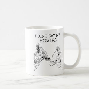 Caneca De Café Eu Não Como Meus Amigos Engraçado Vegetariano Vega