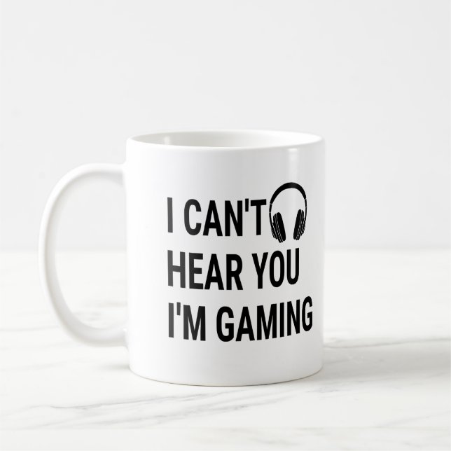 Caneca De Café Eu não consigo ouvir você que estou jogando (Esquerda)