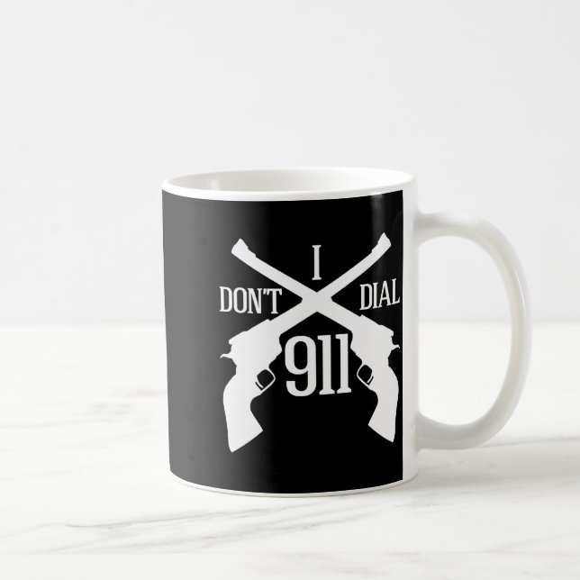 Caneca De Café Eu Não Disco 911 Escuro (Direita)