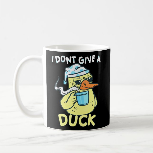 Caneca De Café Eu Não Dou Um Pato De Café De Pato (Esquerda)
