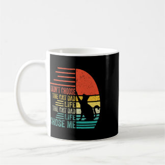 Caneca De Café Eu Não Escolhi A Vida De Pai De Gato Retro Dia Dos