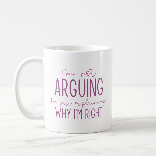 Caneca De Café Eu não estou discutindo (Esquerda)