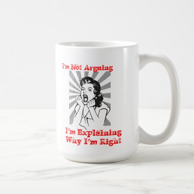 Caneca De Café Eu não estou discutindo - eu estou explicando (Direita)