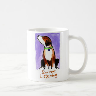 Caneca De Café Eu não estou escutando (o doggy)