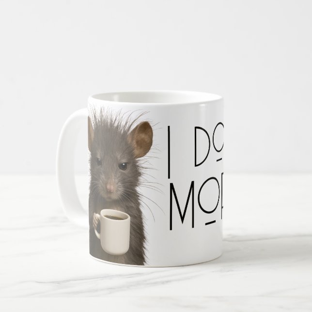 Caneca De Café Eu não faço manhãs humor mouse café (Frente Esquerda)