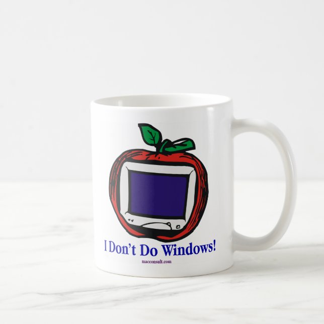Caneca De Café Eu não faço Windows! (Direita)