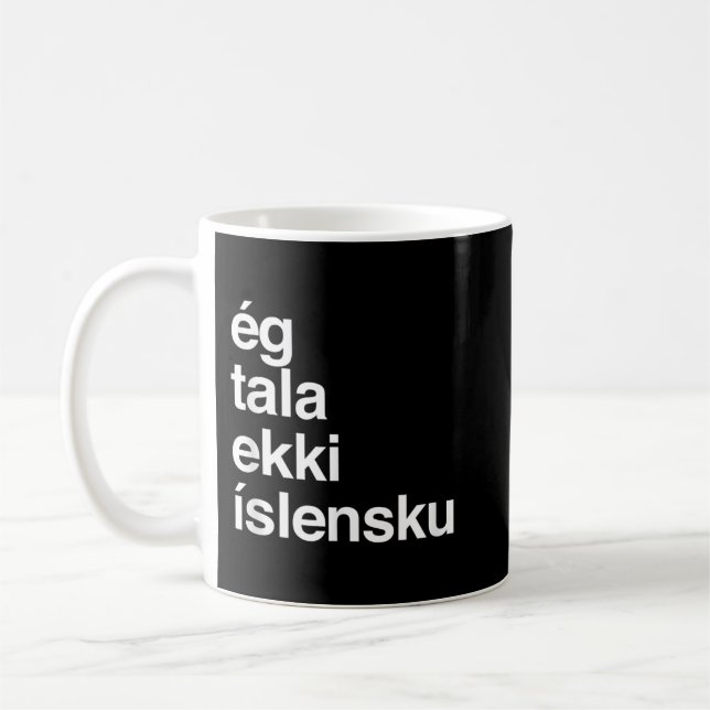 Caneca De Café Eu não falo islandês (Esquerda)