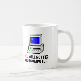 Caneca De Café Eu não fixarei seu computador