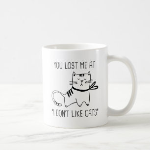 Caneca De Café Eu não gosto de gatos