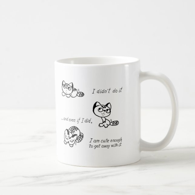 CANECA DE CAFÉ "EU NÃO O FIZ" GATOS (Direita)