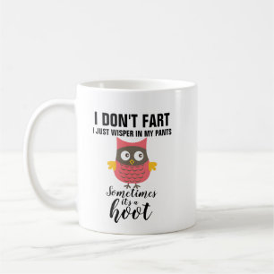 Caneca De Café Eu Não Peido, Só Sussurro Uma Coruja Piadista Pres