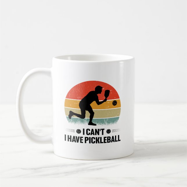 Caneca De Café Eu não posso comer picleball, Pickleball Lover (Esquerda)