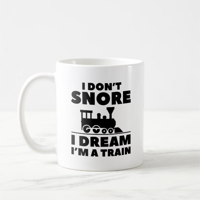Caneca De Café Eu não ronco sonho sou um trem (Esquerda)