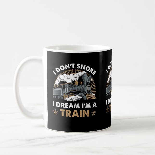 Caneca De Café Eu não ronco sonho sou um trem engraçado presente (Esquerda)