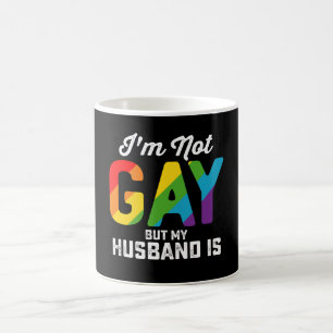 Caneca De Café Eu não sou Gay, mas meu marido é engraçado orgulho