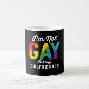 Caneca De Café Eu não sou Gay, mas minha Namorada é um orgulho LG