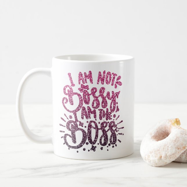 CANECA DE CAFÉ EU NÃO SOU O CHEFE DE TIPOGRÁFICO. (Com Donut)