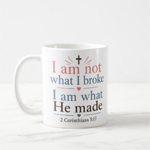 Caneca De Café Eu Não Sou O Que Eu Quebrei Sou O Que Ele Fez Cris