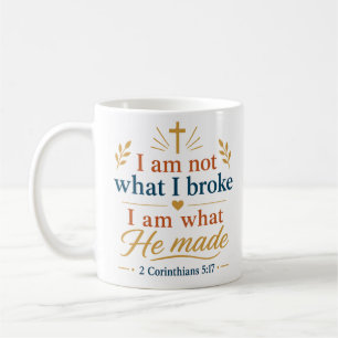 Caneca De Café Eu Não Sou O Que Eu Quebrei Sou O Que Ele Fez Cris