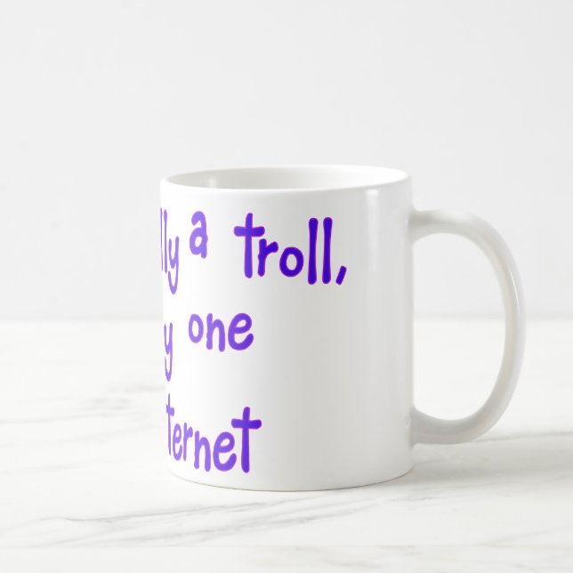 Caneca De Café Eu não sou realmente um troll (Direita)