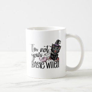 Caneca De Café Eu não sou sua bruxa básica - Gato negro