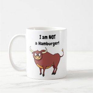 Caneca De Café Eu NÃO sou um Hambúrguer! - Vegetariano