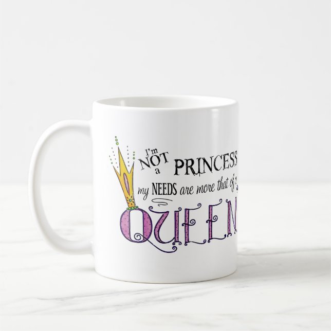 Caneca De Café Eu não sou uma Princesa Mug (Esquerda)
