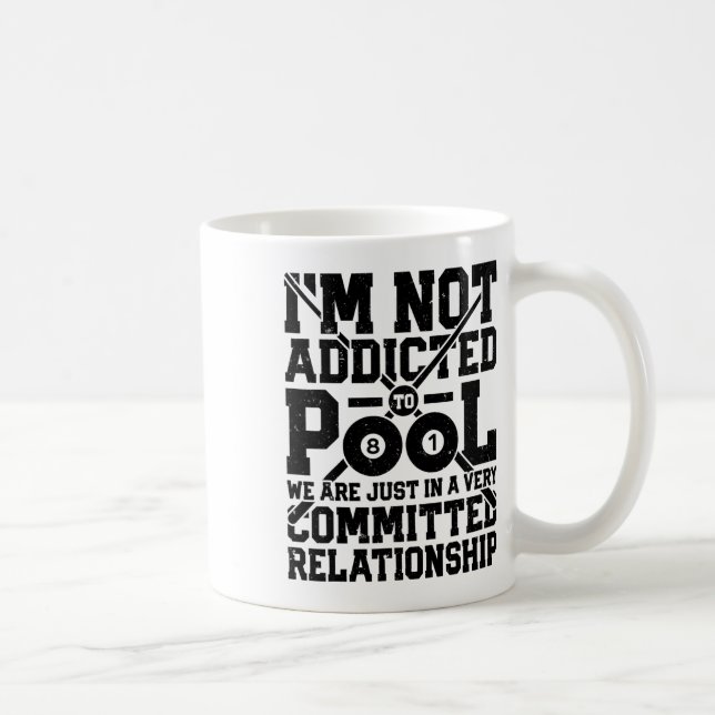 Caneca De Café Eu não sou viciado em Piscina Engraçado Billiards  (Direita)
