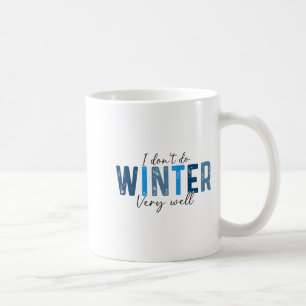 Caneca De Café Eu Não Suporto Bem o Inverno, Natal Retro Longo 
